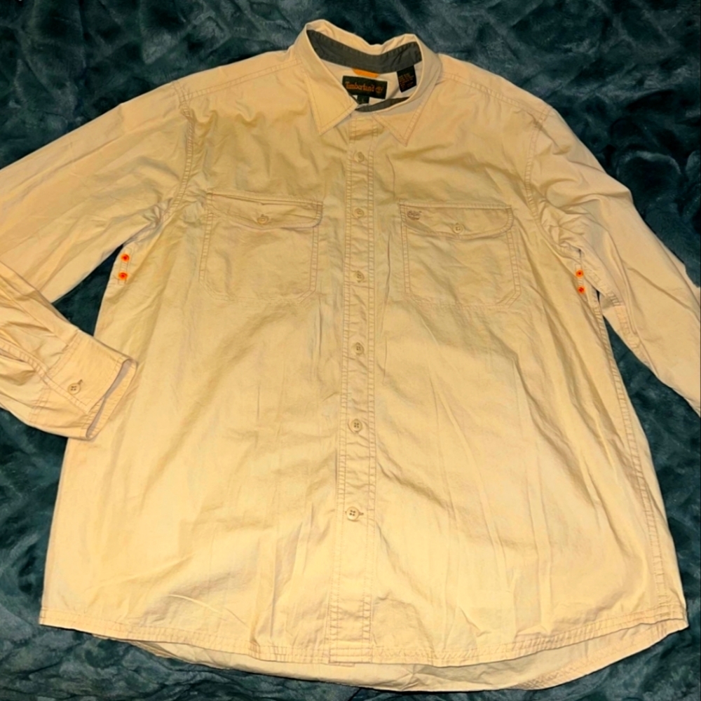 EUC Timberland long sleeve men's large shirt 100% cotton.